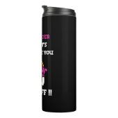 F#CK OFF.. Brustkrebs Thermosbecher (Nach rechts gedreht)