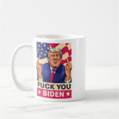 F%ck You Biden Funny Trump Kaffeetasse (Links)
