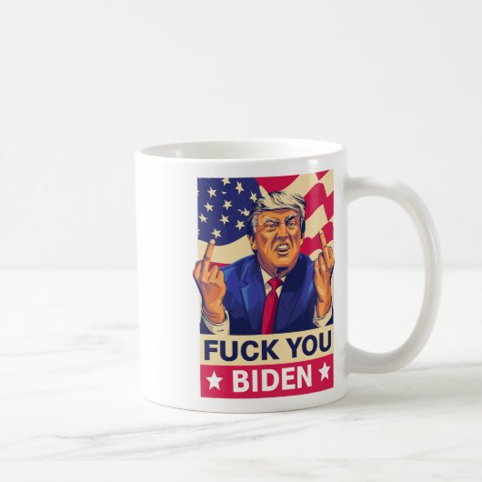 F%ck You Biden Funny Trump Kaffeetasse (Rechts)