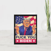 F%ck You Biden Funny Trump Karte (Vorderseite)