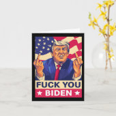 F%ck You Biden Funny Trump Karte (Gelbe Blume)