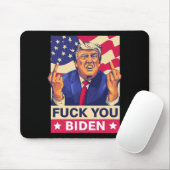 F%ck You Biden Funny Trump Mousepad (Mit Mouse)