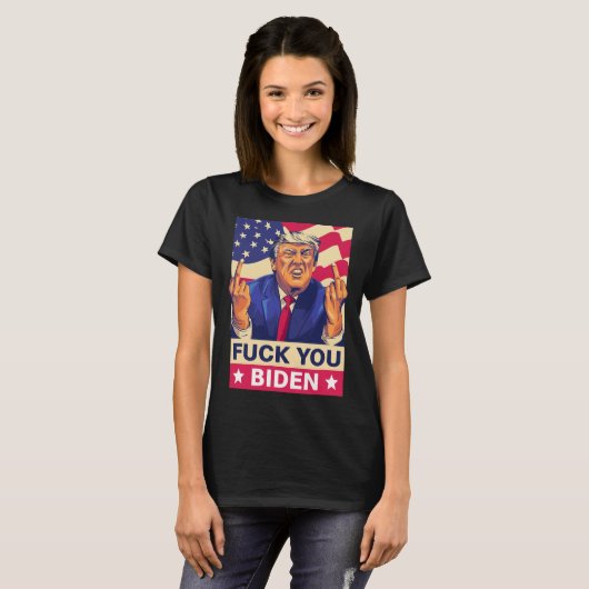 F%ck You Biden Funny Trump T-Shirt (Vorne ganz)