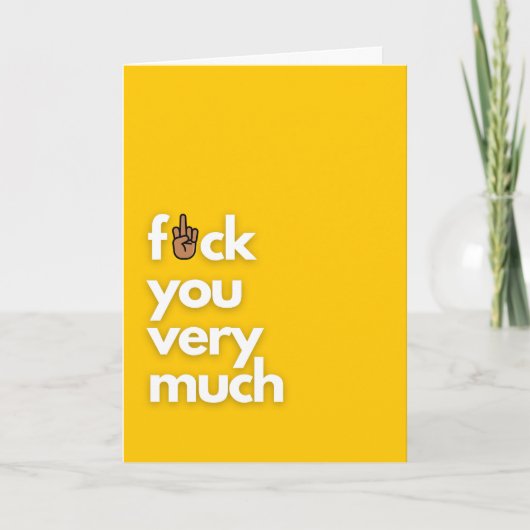 F*ck you very much greeting card karte (Vorderseite)