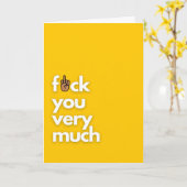 F*ck you very much greeting card karte (Gelbe Blume)