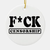 F*CK-ZENSORING KERAMIK ORNAMENT (Vorne)