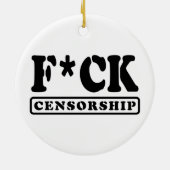 F*CK-ZENSORING KERAMIK ORNAMENT (Hinten)