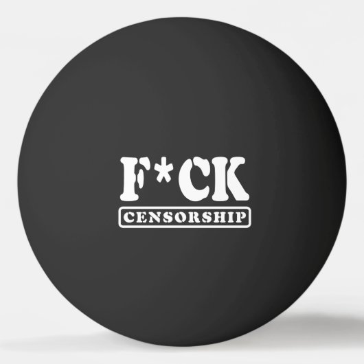 F*CK-ZENSORING TISCHTENNISBALL (Vorderseite)