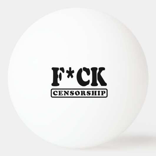 F*CK-ZENSORING TISCHTENNISBALL (Vorderseite)