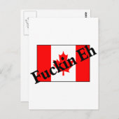 F*ckin Eh (kanadische Flagge) Postkarte (Vorne/Hinten)