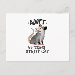 F*CKING STREET CAT adoptiert Postkarte