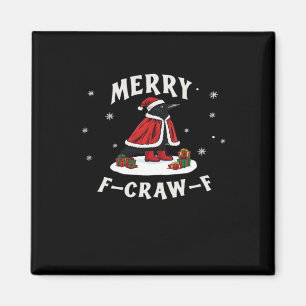 F-Craw-F Krähe Weihnachten F-Caw-F Rabe Weihnachte Magnet