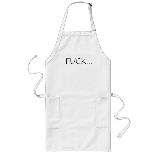 F...curses Slang word T - Shirt Lange Schürze (Vorne)