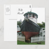 F.D. Russell Tug Boot # 1 Postkarte (Vorne/Hinten)