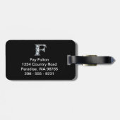 F "Diamond Bling" Gepäckmarke Gepäckanhänger (Rückseite horizontal)