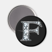 "F" Diamond Bling Magnet (Vorderseite/Rückseite)