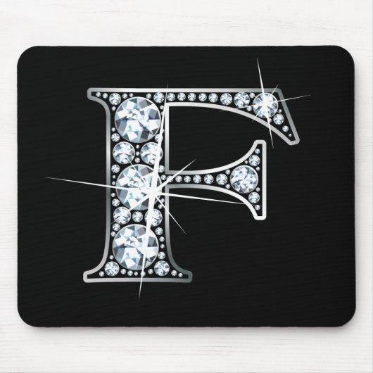 "F" Diamond Bling Mousepad (Vorne)