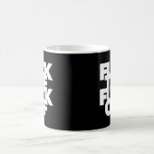 F Die F Off Fluch schlechtes Wort schwören Mund Kaffeetasse (Mittel)