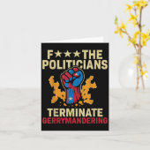 F Die Politiker beenden Gerrymandering Karte (Gelbe Blume)