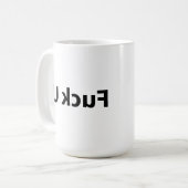 F... du lustiges Design Kaffeetasse (Vorderseite Links)