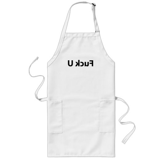 F... du lustiges Design Lange Schürze (Vorne)