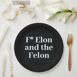 F* Elon Paper Plate Pappteller