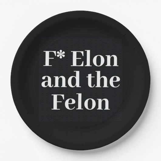 F* Elon Paper Plate Pappteller (Vorderseite)