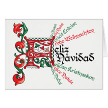 F es para Feliz Navidad Card