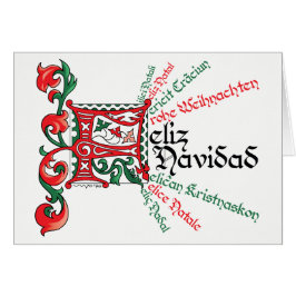 F es para Feliz Navidad Card