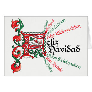 F es para Feliz Navidad Card