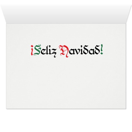 F es para Feliz Navidad Card (Innenansicht Horizontal (Unten))