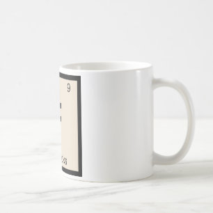 F - Flapjacks-Chemie-Periodensystem-Symbol Kaffeetasse