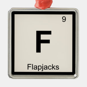 F - Flapjacks Chemistry Periodic Table Symbol Silbernes Ornament