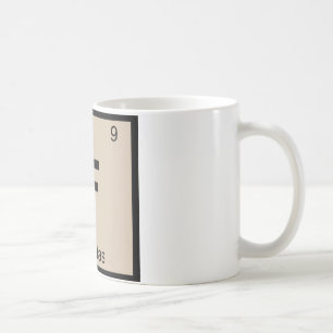 F - Flautas Chemie Periodensystem-Symbol Kaffeetasse