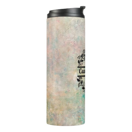 F Floral Monogram Letter Thermosbecher (Nach links gedreht)