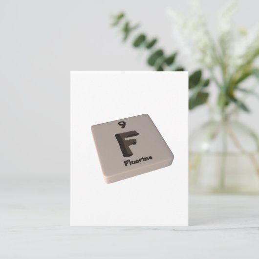 F Fluor Postkarte (Stehend Vorderseite)