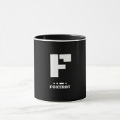 F (Foxtrot) NATO Phonetischer Alphabet & Morse Cod Tasse (Zentrum)
