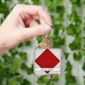 F Foxtrot Nautic Signal Flag + Ihr Name Schlüsselanhänger (Hand)