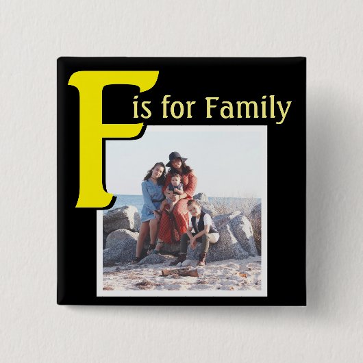 F für Familie Button (Vorderseite)