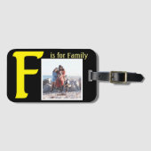 F für Familie Gepäckanhänger (Vorderseite (Horizontal))