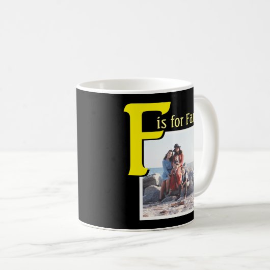F für Familie Kaffeetasse (VorderseiteRechts)