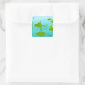 F für Froschsticker Quadratischer Aufkleber (Tasche)