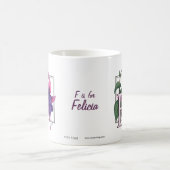 F für pinkfarbenes Blumen-Monogramm Kaffeetasse (Mittel)
