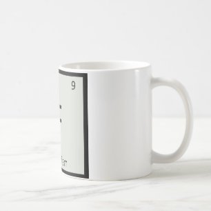 F - Futurismus Kunst Chemie Periodensystem Symbol Kaffeetasse