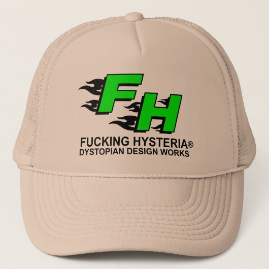 F_H FLAME TRUCKER TRUCKER HAT (ERDE/GRÜNE) TRUCKERKAPPE (Vorderseite)