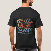 "F Heart Beats" Design T - Shirt von Männern (Rückseite)
