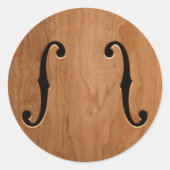 F-Holes-wg Runder Aufkleber (Vorderseite)