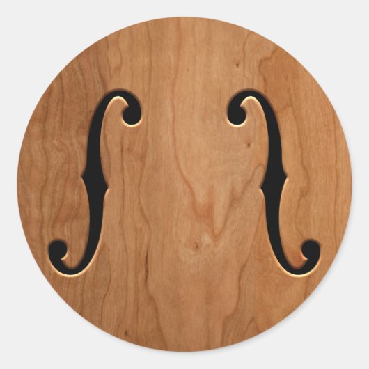 F-Holes-wg Runder Aufkleber (Vorderseite)