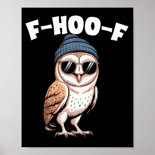 F-hoo-f Funny Bird Meme Graphic Poster (Vorne)