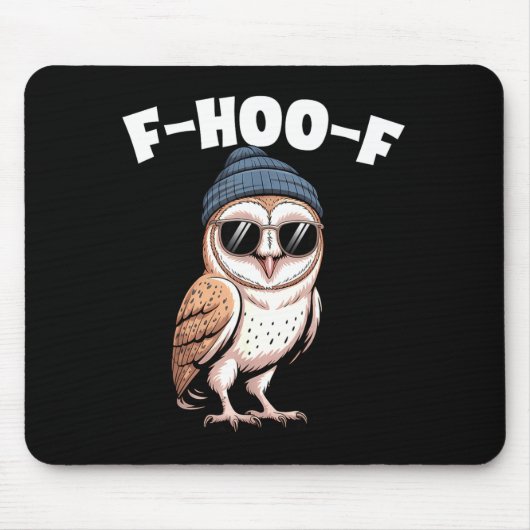 F-hoo-f Lustiger Vogel Meme Grafik Mousepad (Vorne)